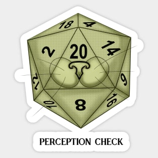 Cat. D20. Perception Check Sticker